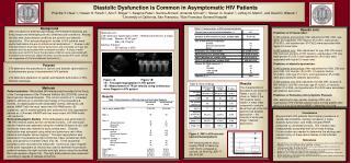 Diastolic Dysfunction is Common in Asymptomatic HIV Patients