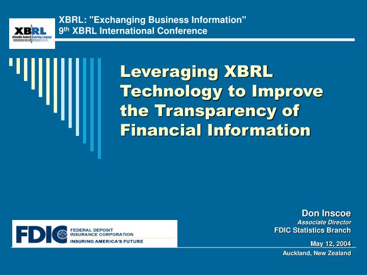 leveraging xbrl technology to improve the transparency of financial information