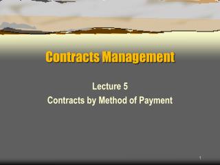 Contracts Management