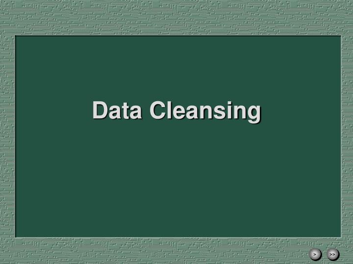 data cleansing