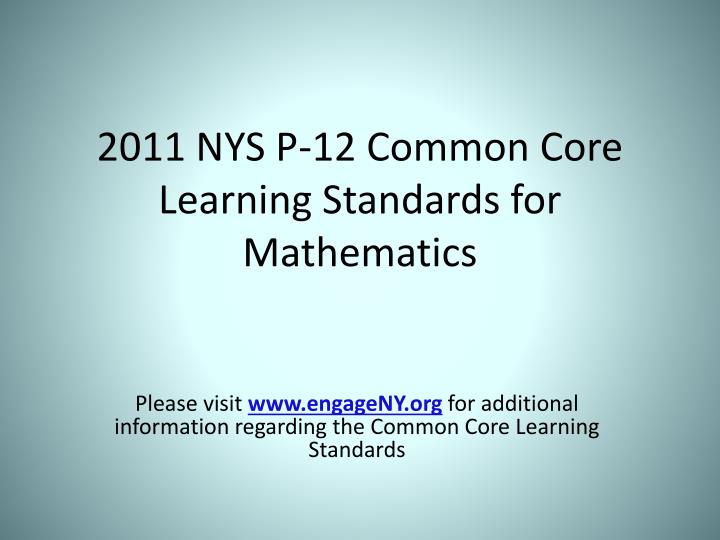 2011 nys p 12 common core learning standards for mathematics