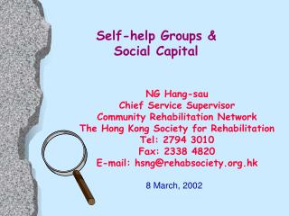 Self-help Groups &amp; Social Capital