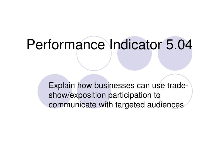 performance indicator 5 04
