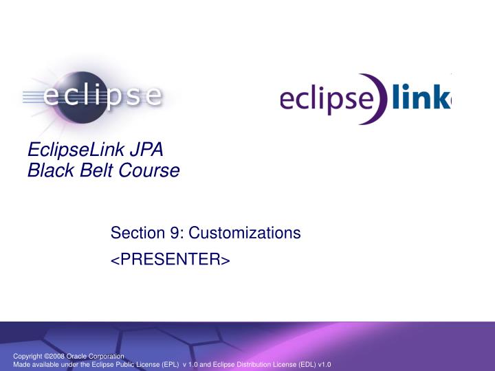 eclipselink jpa black belt course