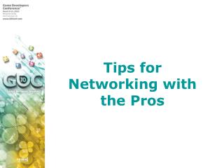 Tips for Networking with the Pros