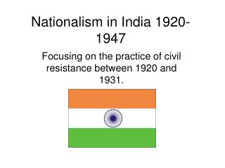 Nationalism in India 1920-1947