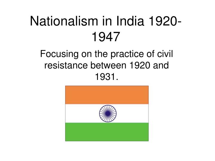 nationalism in india 1920 1947