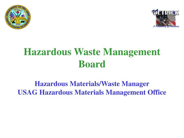 hazardous waste management board