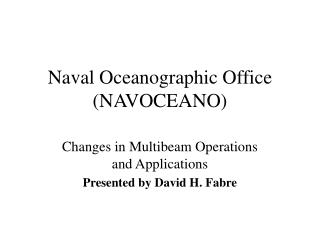 Naval Oceanographic Office (NAVOCEANO)