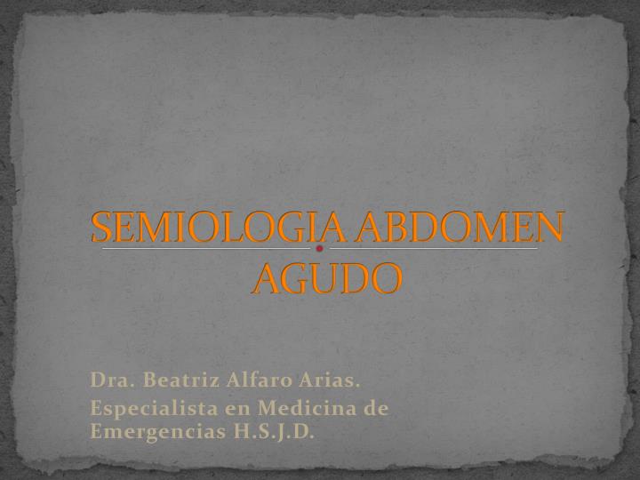 semiologia abdomen agudo