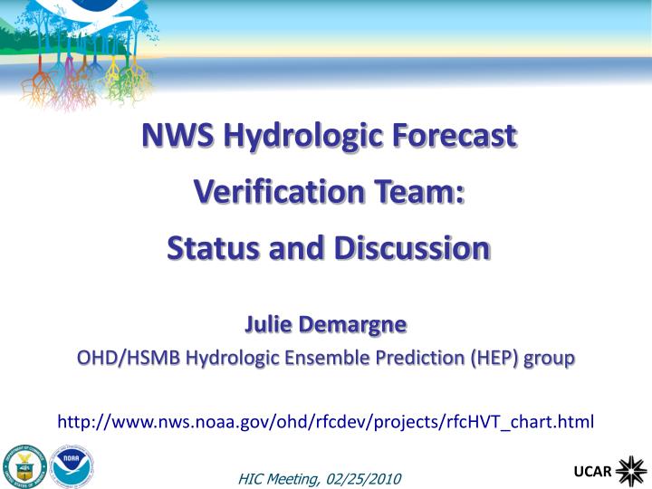 nws hydrologic forecast verification team status and discussion