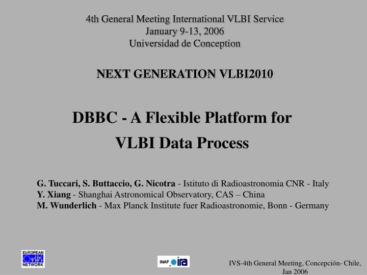 dbbc a flexible platform for vlbi data process