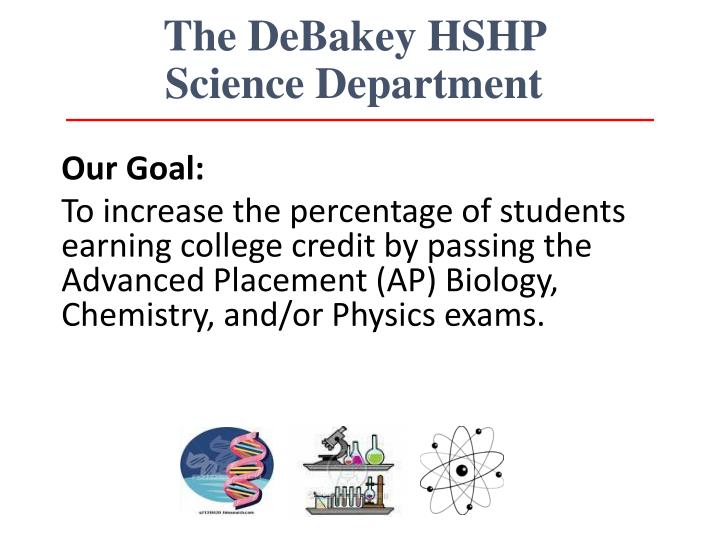 the debakey hshp science department