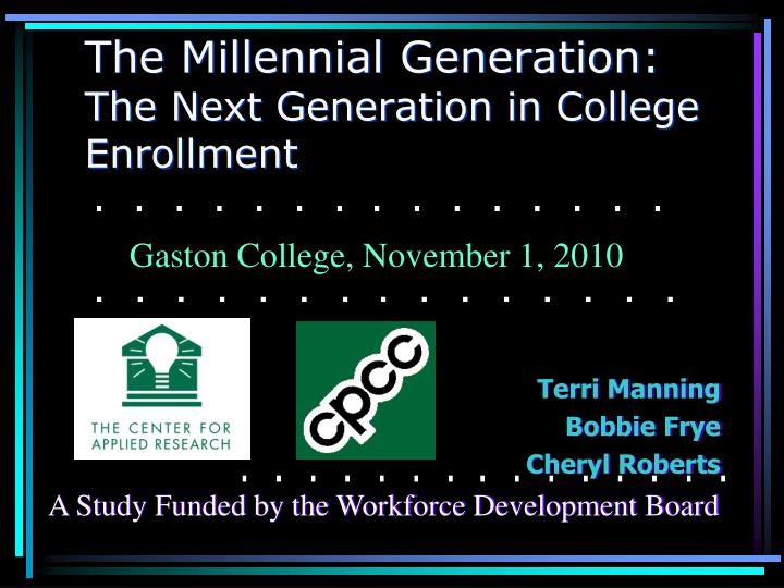 the millennial generation the next generation in college enrollment