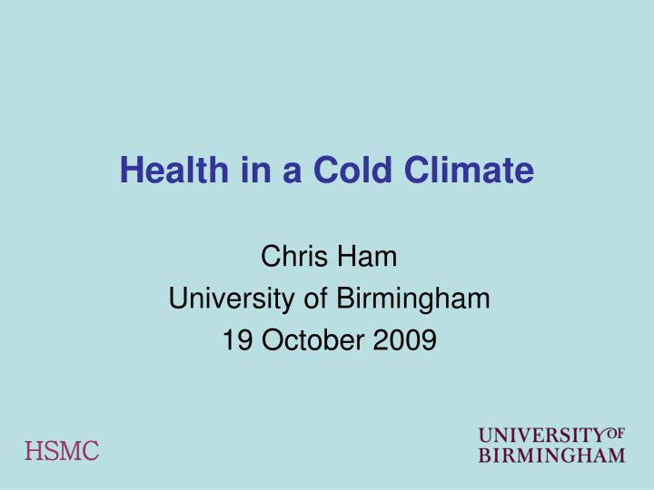 health in a cold climate