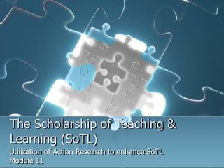 The Scholarship of Teaching &amp; Learning (SoTL)