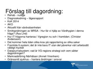 f rslag till dagordning