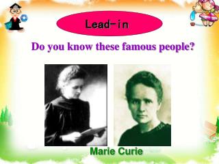 Do you know these famous people?