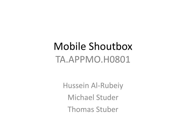 mobile shoutbox ta appmo h0801