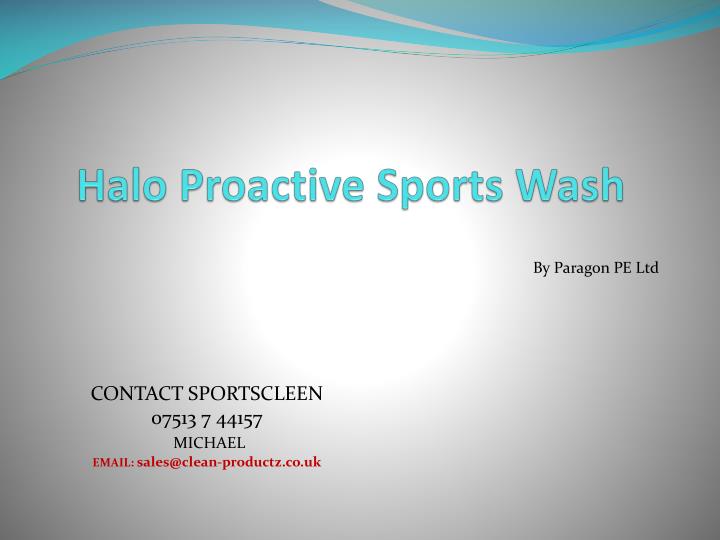 halo proactive sports wash
