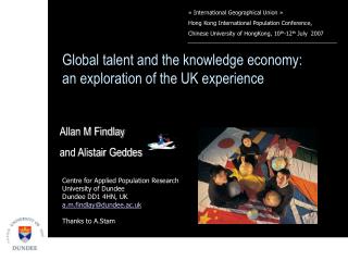 Global talent and the knowledge economy: an exploration of the UK experience
