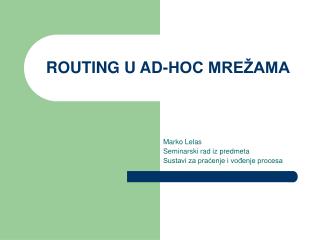 routing u ad hoc mre ama
