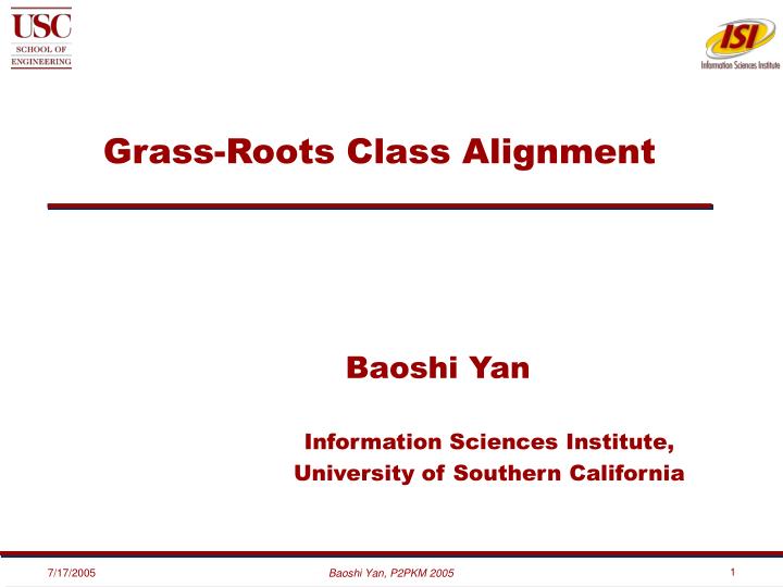 grass roots class alignment