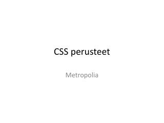 css perusteet