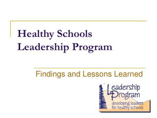 Healthy Schools Leadership Program