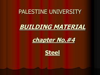 PALESTINE UNIVERSITY