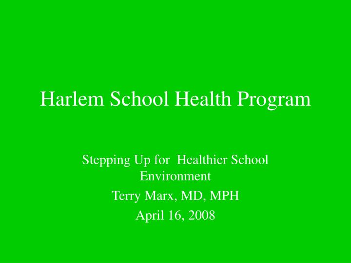 harlem school health program