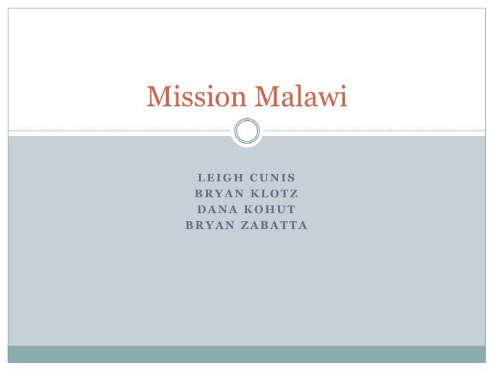 mission malawi