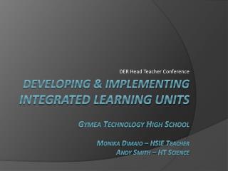 Developing &amp; Implementing Integrated Learning Units