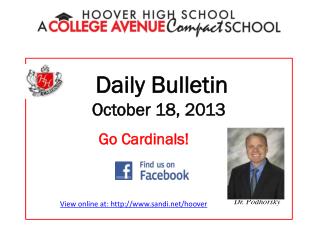 Daily Bulletin October 18, 2013