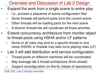 Overview and Discussion of Lab 2 Design