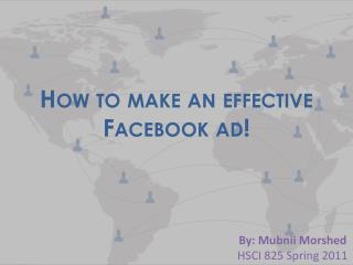 How to make an effective Facebook ad!