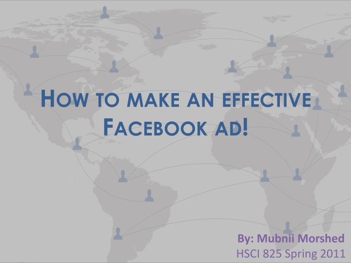 how to make an effective facebook ad