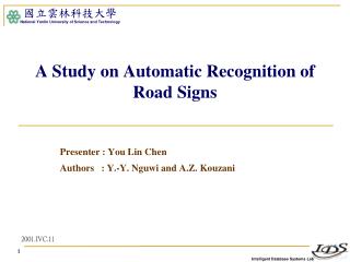 A Study on Automatic Recognition of Road Signs