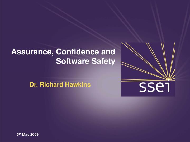 assurance confidence and software safety