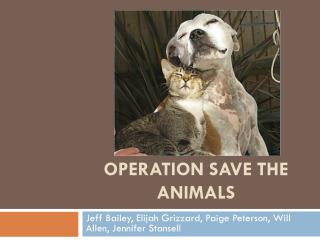 Operation Save The Animals
