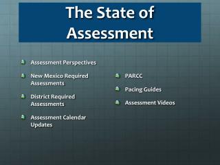 The State of Assessment