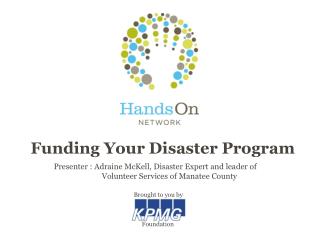 Funding Your Disaster Program