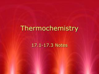 thermochemistry