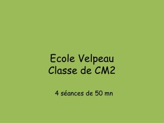 ecole velpeau classe de cm2