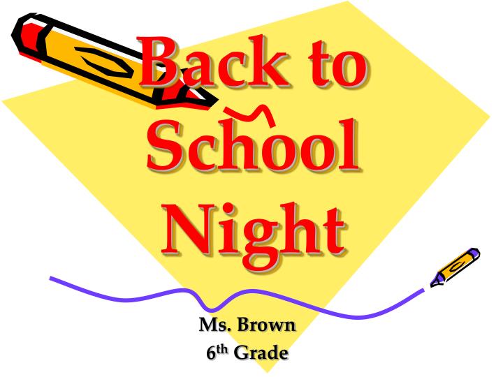 back to school night