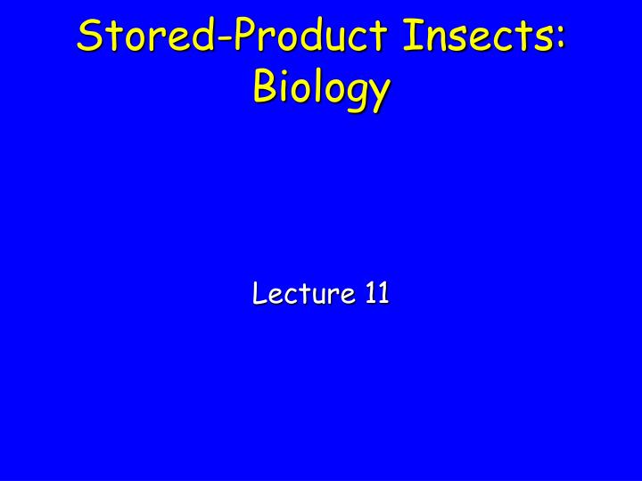 stored product insects biology