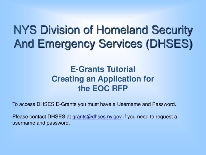 nys division of homeland security and emergency services dhses