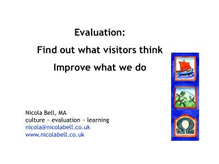 Evaluation: Find out what visitors think Improve what we do