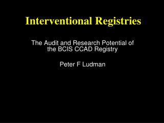 Interventional Registries