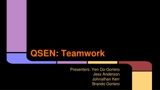 QSEN: Teamwork